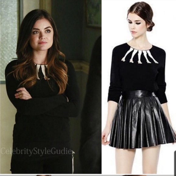 Alice & Olivia Intarsia Legs Sweater Small